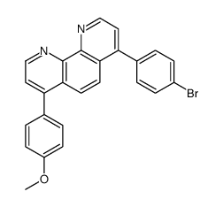 4-(4-bromophenyl)-7-(4-methoxyphenyl)-1,10-phenanthroline结构式