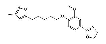 5-[5-[4-(4,5-dihydro-1,3-oxazol-2-yl)-2-methoxyphenoxy]pentyl]-3-methyl-1,2-oxazole结构式