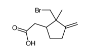 2-[2-(bromomethyl)-2-methyl-3-methylidenecyclopentyl]acetic acid结构式