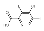 4-Chloro-3,5-diiodopyridine-2-carboxylic acid结构式