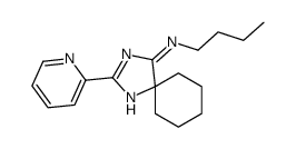 N-butyl-2-pyridin-2-yl-1,3-diazaspiro[4.5]deca-1,3-dien-4-amine结构式