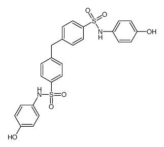 N-(4-hydroxyphenyl)-4-[[4-[(4-hydroxyphenyl)sulfamoyl]phenyl]methyl]benzenesulfonamide结构式