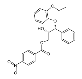 (2RS,3SR)-3-(2-ethoxyphenoxy)-2-hydroxy-1-(4-nitrobenzoyloxy)-3-phenylpropane结构式