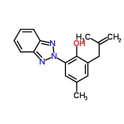 2-(2H-苯并三唑-2-基)-4-甲基-6-(2-甲基-2-丙烯-1-基)-苯酚结构式