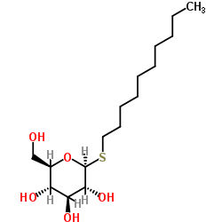 癸基-&beta;-D-硫代吡喃葡萄糖苷结构式