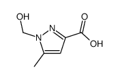 1-(hydroxymethyl)-5-methylpyrazole-3-carboxylic acid结构式