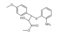 methyl (2S,3S)-3-(2-aminophenyl)sulfanyl-2-hydroxy-3-(4-methoxyphenyl)propanoate结构式