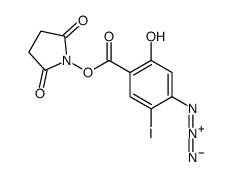 (2,5-dioxopyrrolidin-1-yl) 4-azido-2-hydroxy-5-iodobenzoate结构式