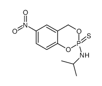 6-nitro-N-propan-2-yl-2-sulfanylidene-4H-1,3,2λ5-benzodioxaphosphinin-2-amine结构式
