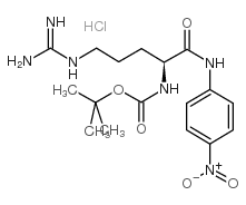 NAlpha(叔丁氧基羰基)-L-精氨酸-4-硝基苯胺盐酸盐结构式