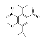 1-tert-butyl-2-methoxy-3,5-dinitro-4-propan-2-ylbenzene结构式