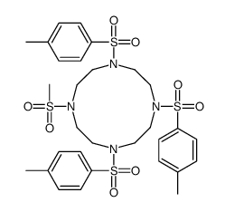 1,4,7-tris-(4-methylphenyl)sulfonyl-10-methylsulfonyl-1,4,7,10-tetrazacyclododecane结构式